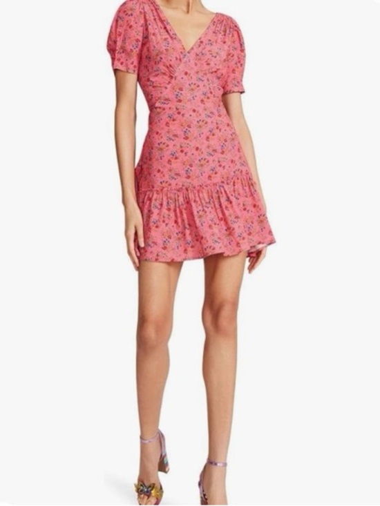 Betsey Johnson Dresses & Skirts - Betsey Johnson Darling Ditsy Printed Rayon Crepe Mini Dress Fruit Dove XS